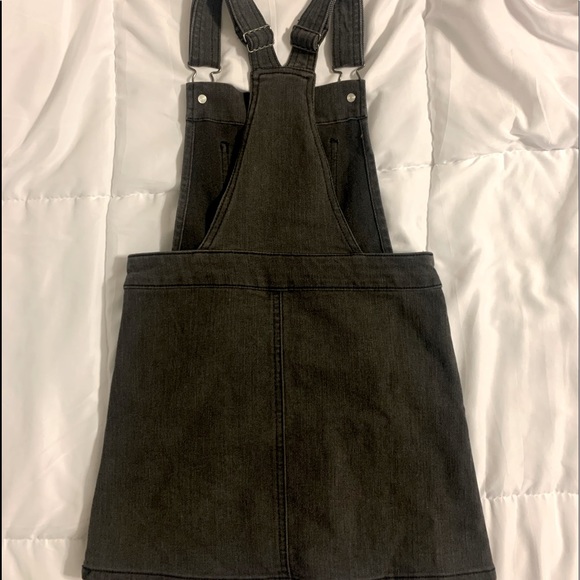 NWOT Art Class Girls Gray Denim Jean Dress Skirt Overalls Jumper 6/6X 6 6X - Picture 5 of 6